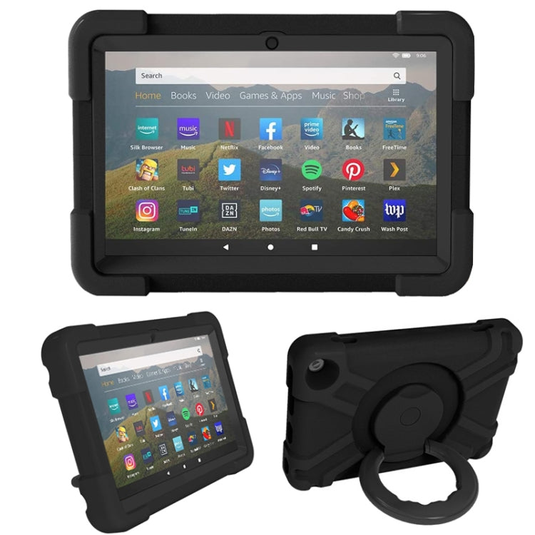 PC + Silicone Shockproof Combination Case with 360 Degree Rotating Holder & Handle, For Galaxy Tab A 8.4 (2020) T307, For Amazon Kindle Fire HD8 (2020)