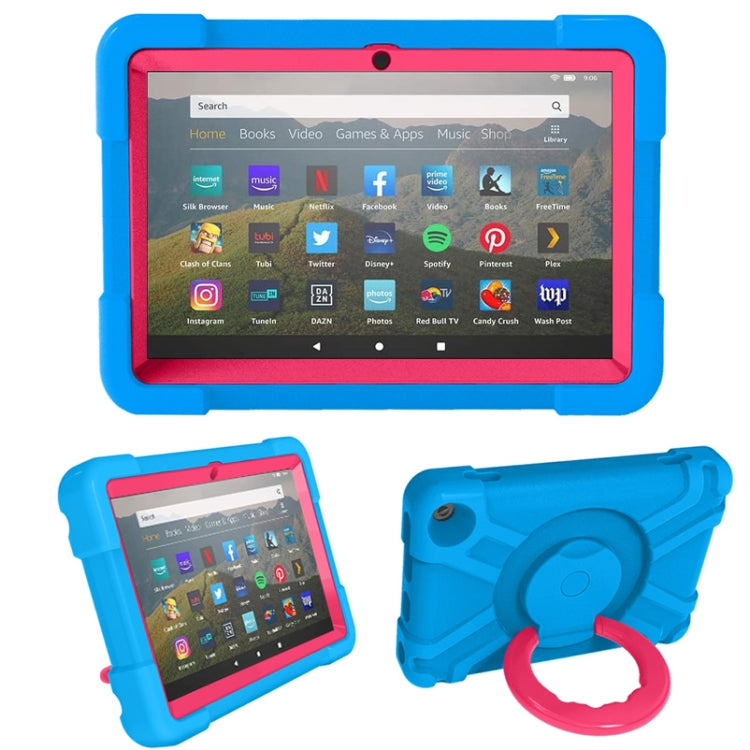 PC + Silicone Shockproof Combination Case with 360 Degree Rotating Holder & Handle, For Galaxy Tab A 8.4 (2020) T307, For Amazon Kindle Fire HD8 (2020)