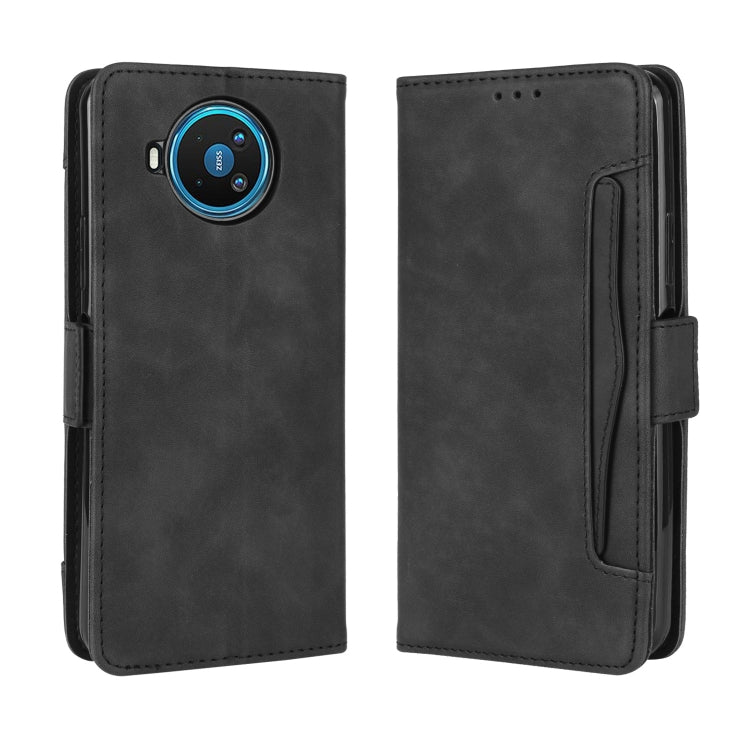 Nokia 8.3 5G wallet leather case, black with magnetic side flap and camera cutout