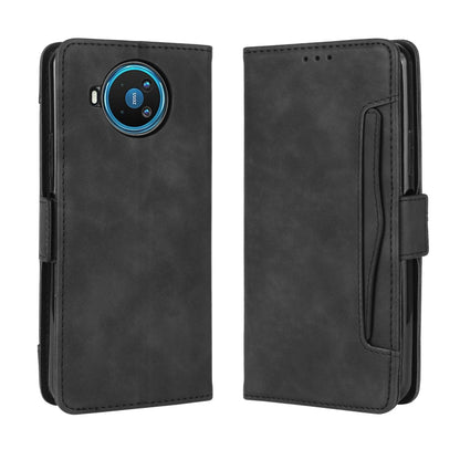 Nokia 8.3 5G wallet leather case, black with magnetic side flap and camera cutout