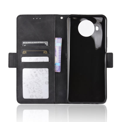 Nokia 8.3 5G wallet leather case, black open view with card slots and phone frame cover