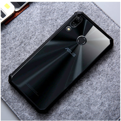 Black protective phone case with camera cutout and circular ring design