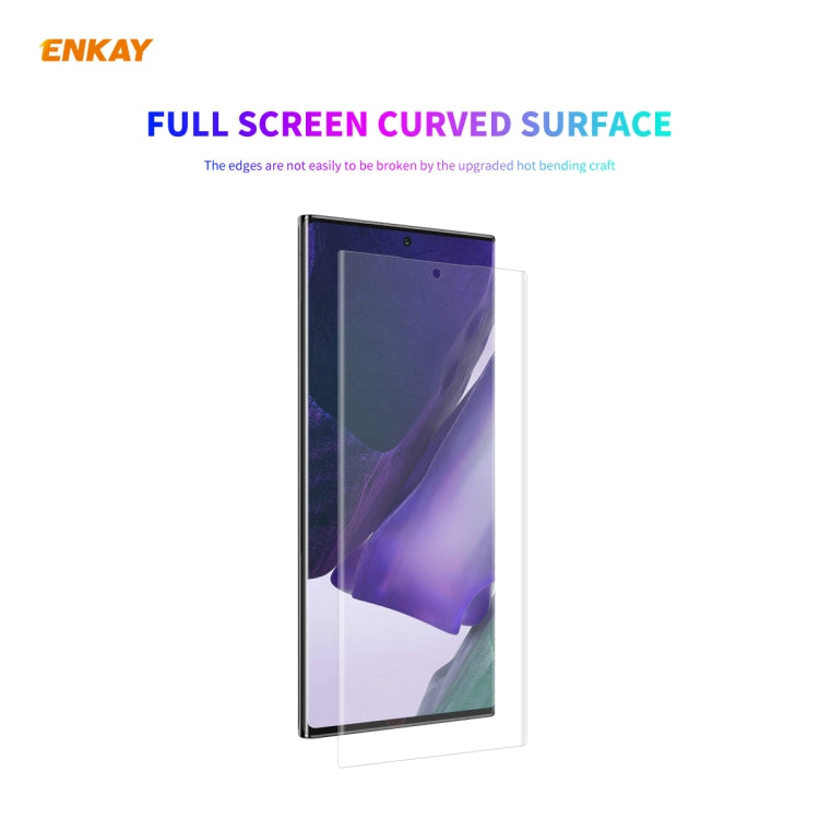 Transparent full-screen curved screen protector film for mobile device, front view