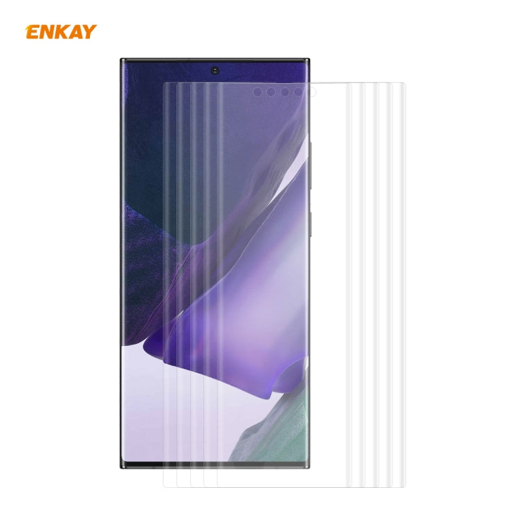 Transparent curved PET screen protector film for Samsung Galaxy Note 20 Ultra, 5-pack