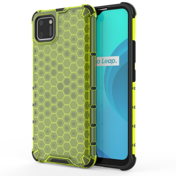 For OPPO Realme C15 Shockproof Honeycomb PC + TPU Case