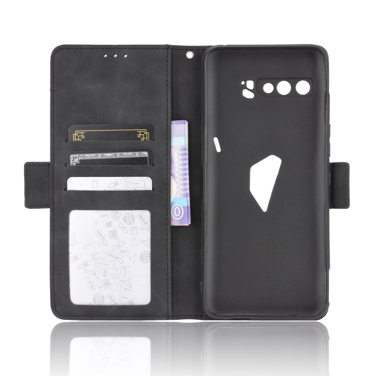 ROG Phone 3 wallet-style case, black leather-look, open interior with card slots