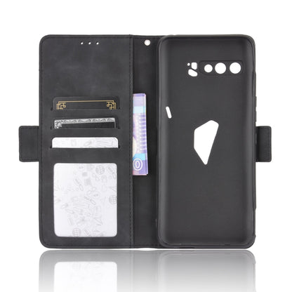 ROG Phone 3 wallet-style case, black leather-look, open interior with card slots