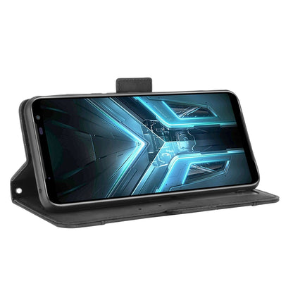 ROG Phone 3 wallet-style case, black leather-look with kickstand viewing angle