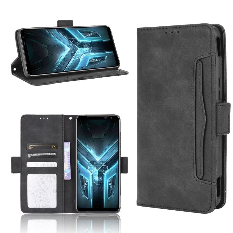 ROG Phone 3 wallet-style case set, black and open view with card slots