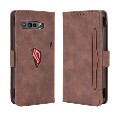 Brown wallet-style leather phone case with card slot, front and back view