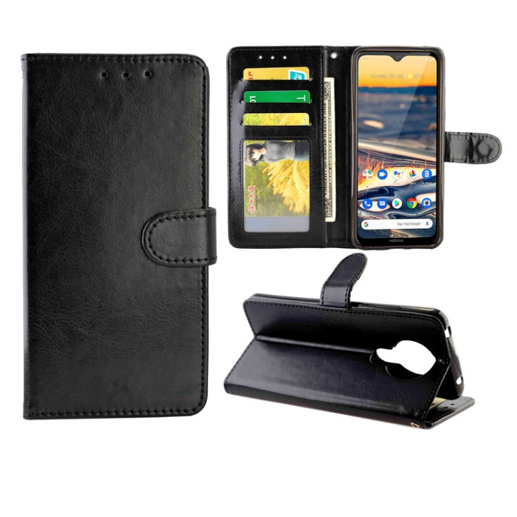 Black flip wallet phone case with card slots and photo-holder window, kickstand