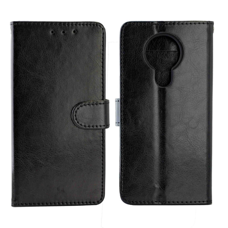 Black flip wallet phone case with card slots and keyhole-style magnetic closure