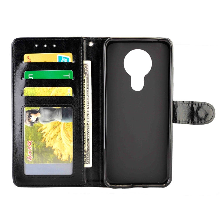 Black flip wallet phone case with card slots and front camera cutout