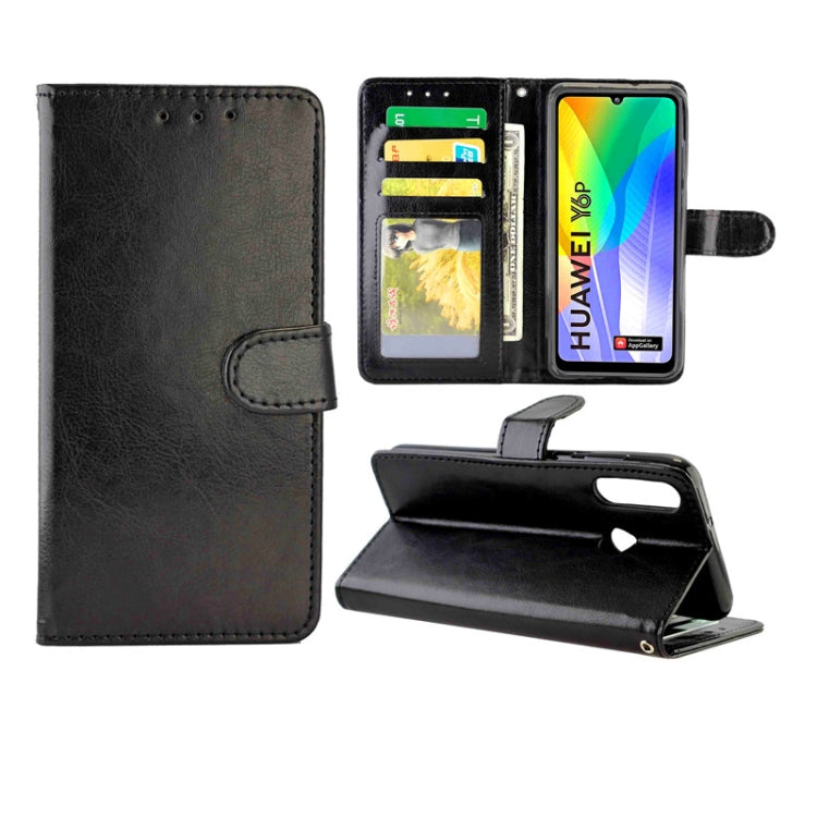 Black leather flip phone case with card slots and wallet, stand and side handle