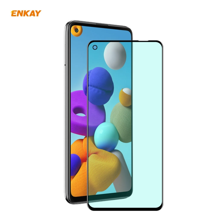 ENKAY curved full-screen tempered glass screen protector on phone display