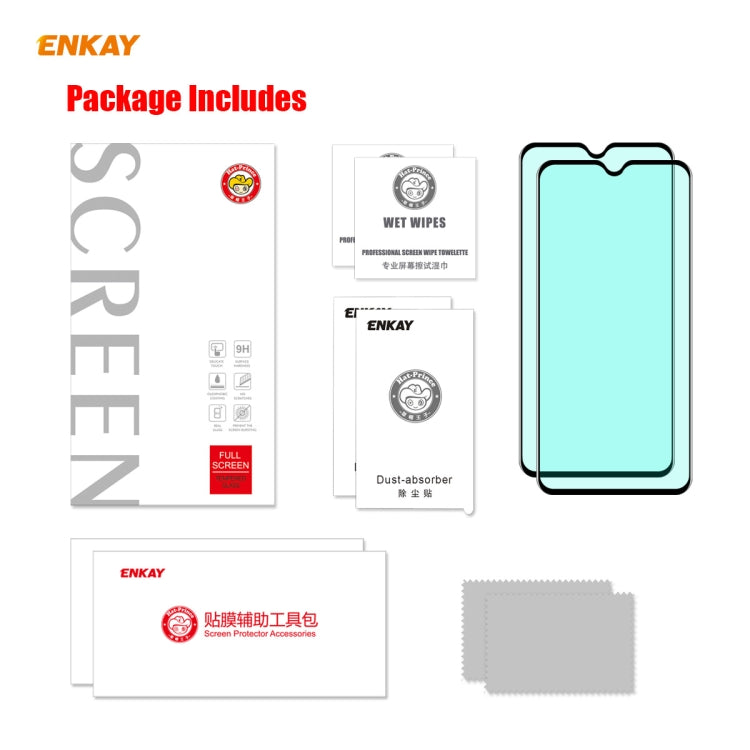 2-pack curved full-screen tempered glass screen protectors, green edge film and accessories