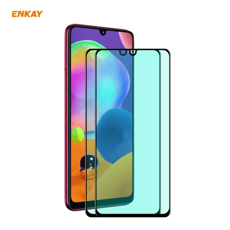 Curved full-screen tempered glass screen protector set layered on a smartphone