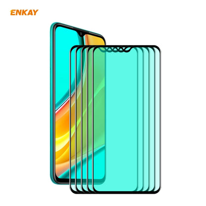 5 PCS ENKAY Hat-Prince 0.26mm 9H 6D Curved Full Screen Eye Protection Green Film Tempered Glass Protector, For Xiaomi Redmi Note 8 Pro, For Redmi Note 9S/Note 9 Pro, For Redmi 10X 4G/Redmi Note 9, For Xiaomi Redmi 9 / 9A / 9C, For Samsung Galaxy A71   ...
