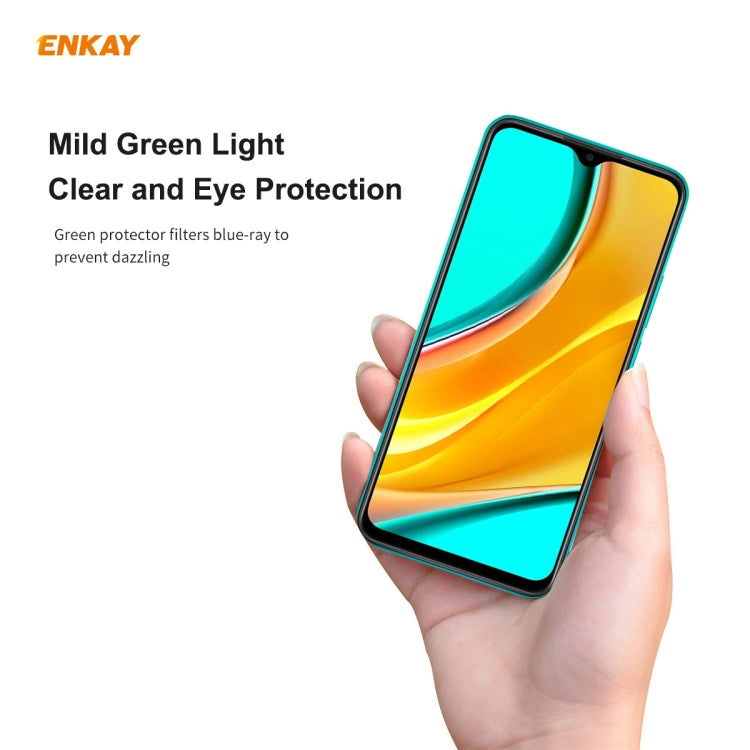 5 PCS ENKAY Hat-Prince 0.26mm 9H 6D Curved Full Screen Eye Protection Green Film Tempered Glass Protector, For Xiaomi Redmi Note 8 Pro, For Redmi Note 9S/Note 9 Pro, For Redmi 10X 4G/Redmi Note 9, For Xiaomi Redmi 9 / 9A / 9C, For Samsung Galaxy A71   ...