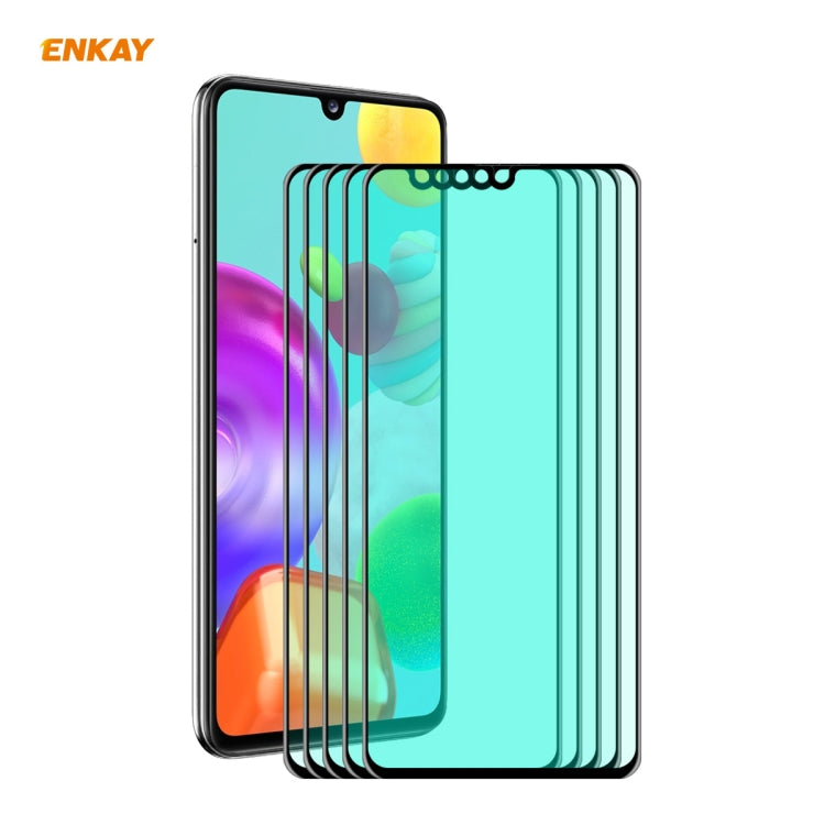 5 PCS ENKAY Hat-Prince 0.26mm 9H 6D Curved Full Screen Eye Protection Green Film Tempered Glass Protector, For Xiaomi Redmi Note 8 Pro, For Redmi Note 9S/Note 9 Pro, For Redmi 10X 4G/Redmi Note 9, For Xiaomi Redmi 9 / 9A / 9C, For Samsung Galaxy A71   ...