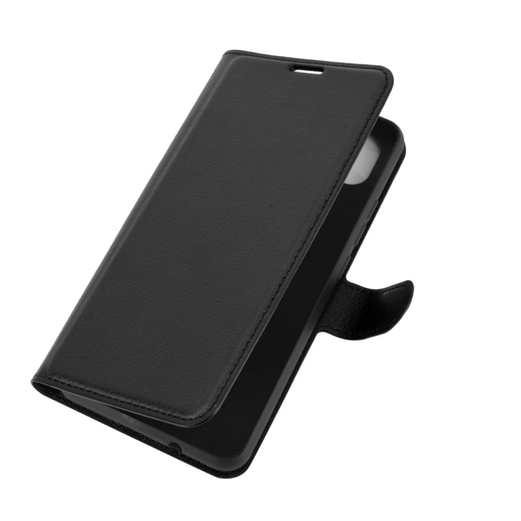 WIKO Y61 black flip wallet case with slim back cover and side strap