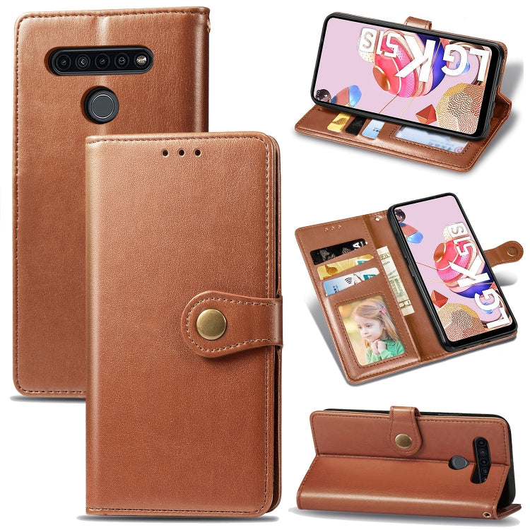 Tan leather wallet phone case with card slots, photo frame, and stand support