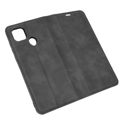 Black leather-style back cover with camera cutout and side buttons access