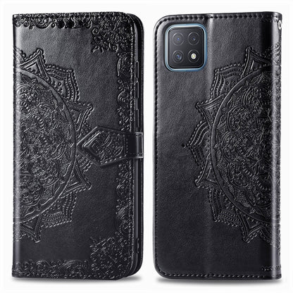 Mandala Flower Embossed Horizontal Flip Leather Case with Bracket / Card Slot / Wallet / Lanyard, For OPPO A52, For OPPO A92S, For OPPO Realme C12, For OPPO Realme C15, For OPPO A52 5G