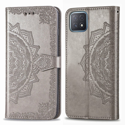 Mandala Flower Embossed Horizontal Flip Leather Case with Bracket / Card Slot / Wallet / Lanyard, For OPPO A52, For OPPO A92S, For OPPO Realme C12, For OPPO Realme C15, For OPPO A52 5G