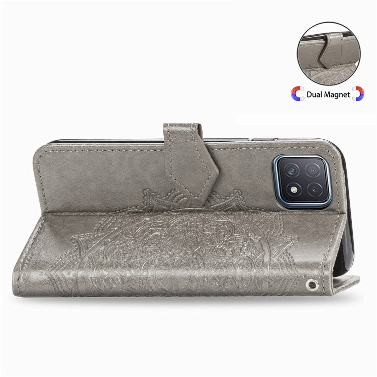 Mandala Flower Embossed Horizontal Flip Leather Case with Bracket / Card Slot / Wallet / Lanyard, For OPPO A52, For OPPO A92S, For OPPO Realme C12, For OPPO Realme C15, For OPPO A52 5G