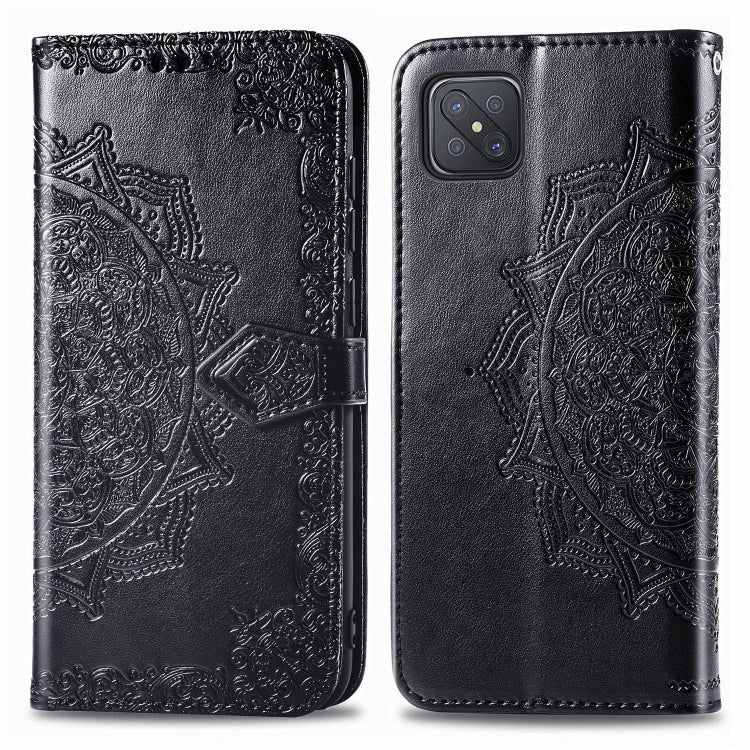 Mandala Flower Embossed Horizontal Flip Leather Case with Bracket / Card Slot / Wallet / Lanyard, For OPPO A52, For OPPO A92S, For OPPO Realme C12, For OPPO Realme C15, For OPPO A52 5G