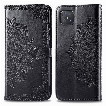Mandala Flower Embossed Horizontal Flip Leather Case with Bracket / Card Slot / Wallet / Lanyard, For OPPO A52, For OPPO A92S, For OPPO Realme C12, For OPPO Realme C15, For OPPO A52 5G