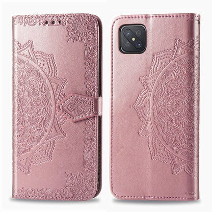 Mandala Flower Embossed Horizontal Flip Leather Case with Bracket / Card Slot / Wallet / Lanyard, For OPPO A52, For OPPO A92S, For OPPO Realme C12, For OPPO Realme C15, For OPPO A52 5G