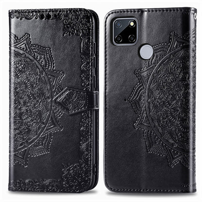 Mandala Flower Embossed Horizontal Flip Leather Case with Bracket / Card Slot / Wallet / Lanyard, For OPPO A52, For OPPO A92S, For OPPO Realme C12, For OPPO Realme C15, For OPPO A52 5G