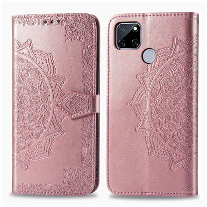 Mandala Flower Embossed Horizontal Flip Leather Case with Bracket / Card Slot / Wallet / Lanyard, For OPPO A52, For OPPO A92S, For OPPO Realme C12, For OPPO Realme C15, For OPPO A52 5G