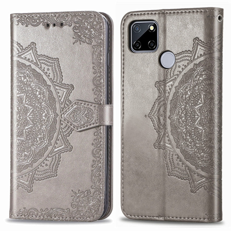 Mandala Flower Embossed Horizontal Flip Leather Case with Bracket / Card Slot / Wallet / Lanyard, For OPPO A52, For OPPO A92S, For OPPO Realme C12, For OPPO Realme C15, For OPPO A52 5G