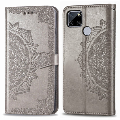 Mandala Flower Embossed Horizontal Flip Leather Case with Bracket / Card Slot / Wallet / Lanyard, For OPPO A52, For OPPO A92S, For OPPO Realme C12, For OPPO Realme C15, For OPPO A52 5G