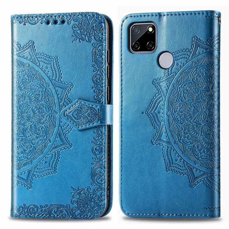 Mandala Flower Embossed Horizontal Flip Leather Case with Bracket / Card Slot / Wallet / Lanyard, For OPPO A52, For OPPO A92S, For OPPO Realme C12, For OPPO Realme C15, For OPPO A52 5G