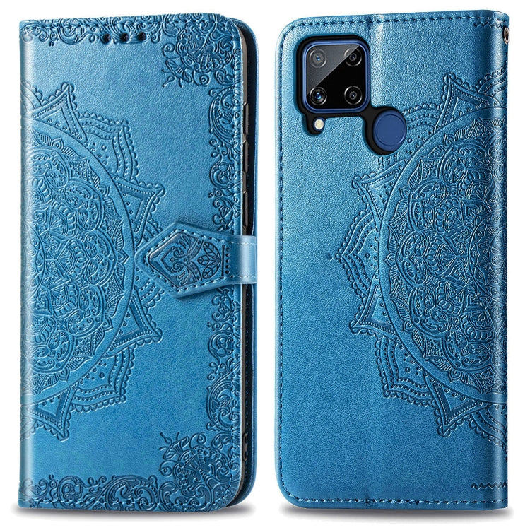Mandala Flower Embossed Horizontal Flip Leather Case with Bracket / Card Slot / Wallet / Lanyard, For OPPO A52, For OPPO A92S, For OPPO Realme C12, For OPPO Realme C15, For OPPO A52 5G