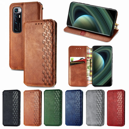 PU leather flip phone cases in assorted colors, geometric grid embossing, phone cutout.