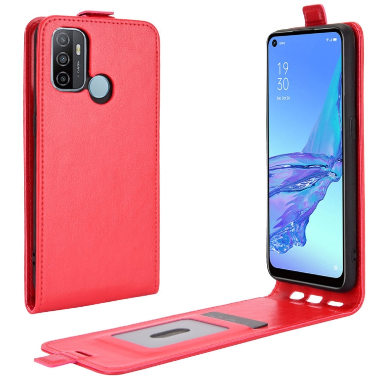 For OPPO A53 2020/OPPO A32 2020 R64 Texture Single Vertical Flip Leather Protective Case with Card Slots & Photo Frame, For OPPO A53 2020