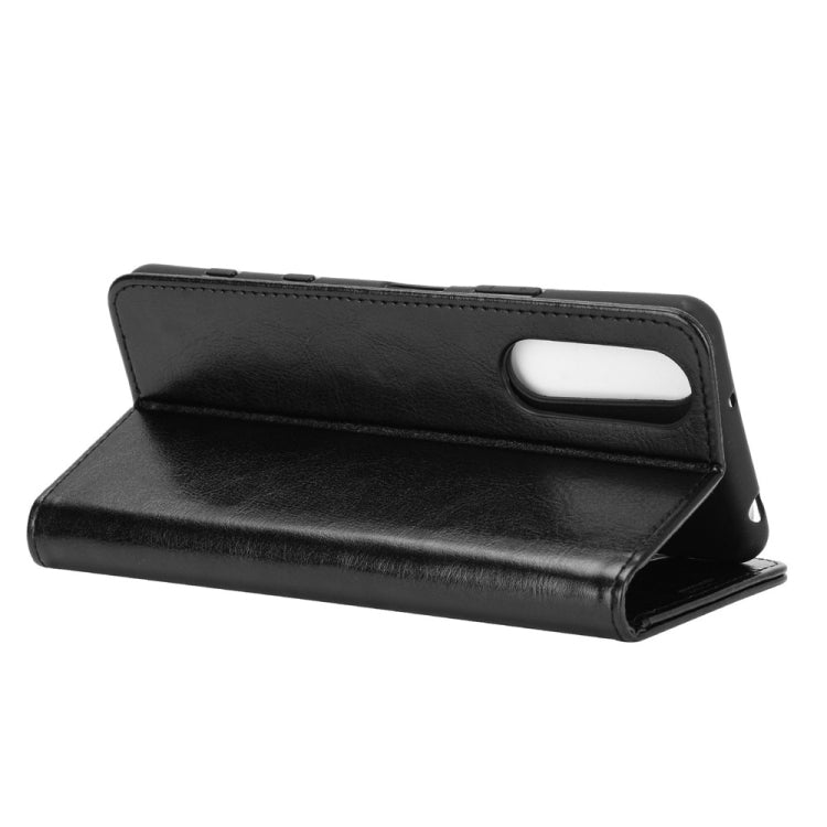 Black horizontal flip wallet phone case with kickstand and protective cover