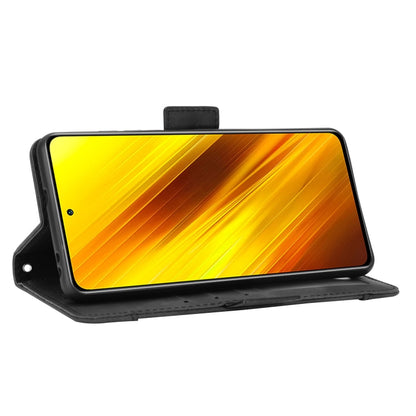 Black stand-style wallet phone case propped open with side strap