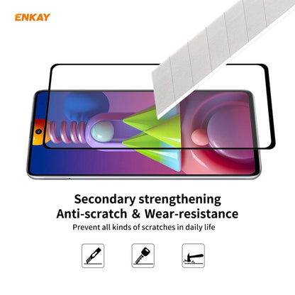 ENKAY Hat-Prince Full Glue 0.26mm 9H 2.5D Tempered Glass Full Coverage Film, For Samsung Galaxy M51, For Samsung Galaxy A42 5G, For Xiaomi Poco X3 / X3 NFC