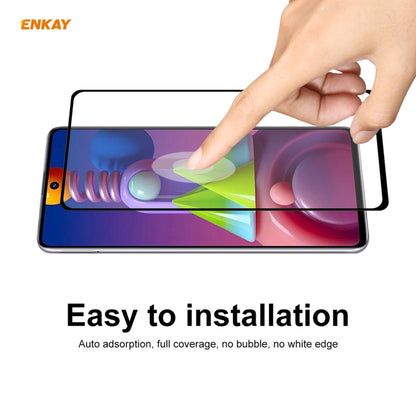 ENKAY Hat-Prince Full Glue 0.26mm 9H 2.5D Tempered Glass Full Coverage Film, For Samsung Galaxy M51, For Samsung Galaxy A42 5G, For Xiaomi Poco X3 / X3 NFC