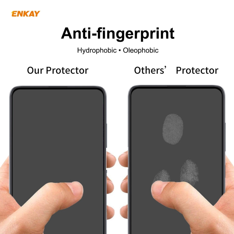 2 PCS ENKAY Hat-Prince Full Glue 0.26mm 9H 2.5D Tempered Glass Full Coverage Film, For Samsung Galaxy M51, For Samsung Galaxy A42 5G, For Xiaomi Poco X3 / X3 NFC