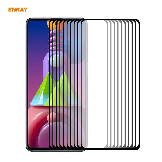 10 PCS ENKAY Hat-Prince Full Glue 0.26mm 9H 2.5D Tempered Glass Full Coverage Film, For Samsung Galaxy M51, For Samsung Galaxy A42 5G, For Xiaomi Poco X3 / X3 NFC(10pcs)