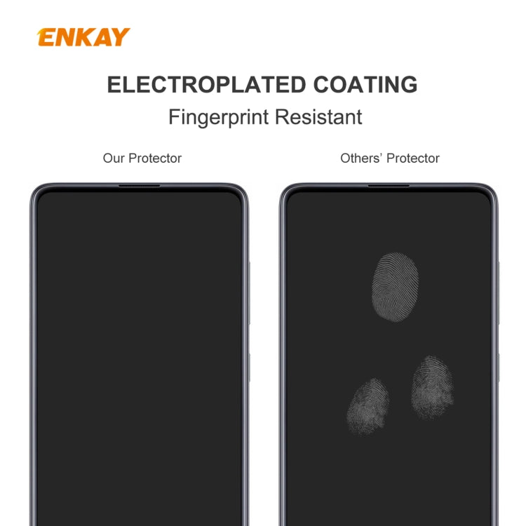 2 PCS ENKAY Hat-Prince 0.26mm 9H 2.5D Curved Edge Tempered Glass Film, For Samsung Galaxy M51, For Samsung Galaxy A42 5G, For Xiaomi Poco X3 / X3 NFC
