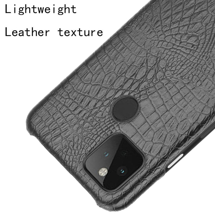 For Google Pixel 4a 5G Shockproof Crocodile Texture PC + PU Case, For Google Pixel 4a 5G