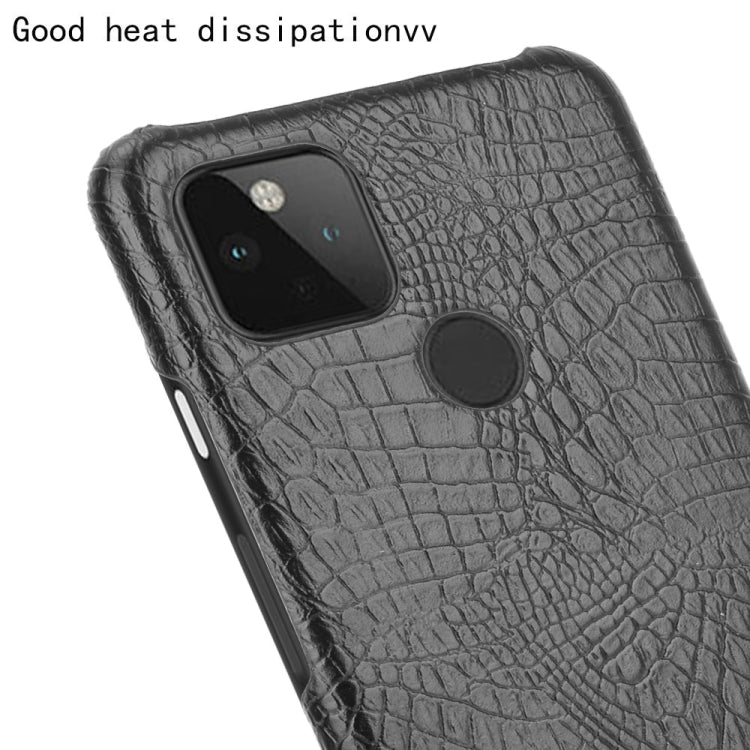 For Google Pixel 4a 5G Shockproof Crocodile Texture PC + PU Case, For Google Pixel 4a 5G